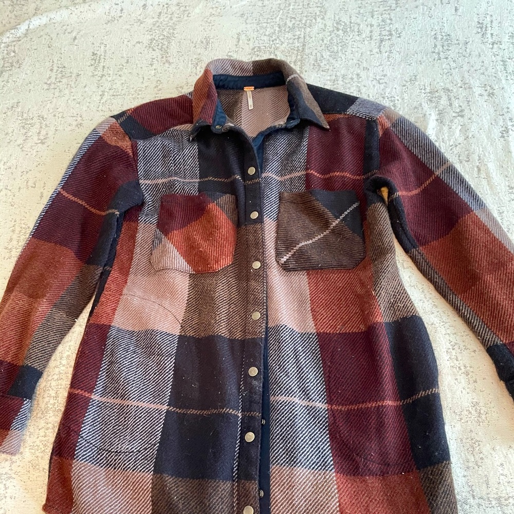 Free People Street Talk Womens Plaid Size XS